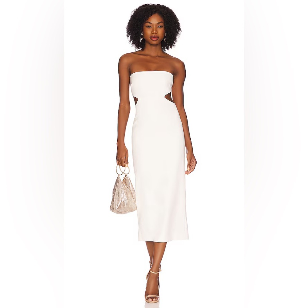 Bardot Valarie Strapless Midi Dress 🤍